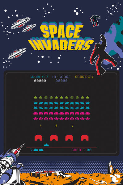 Space Invaders Screen Maxi Poster