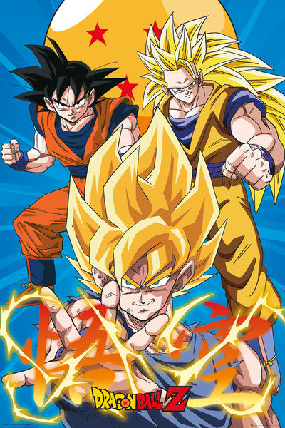 Dragon Ball Z 3 Gokus Maxi Poster