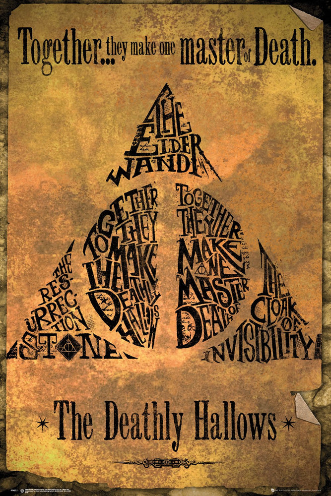 Harry Potter Deathly Hallows Gold Maxi Poster