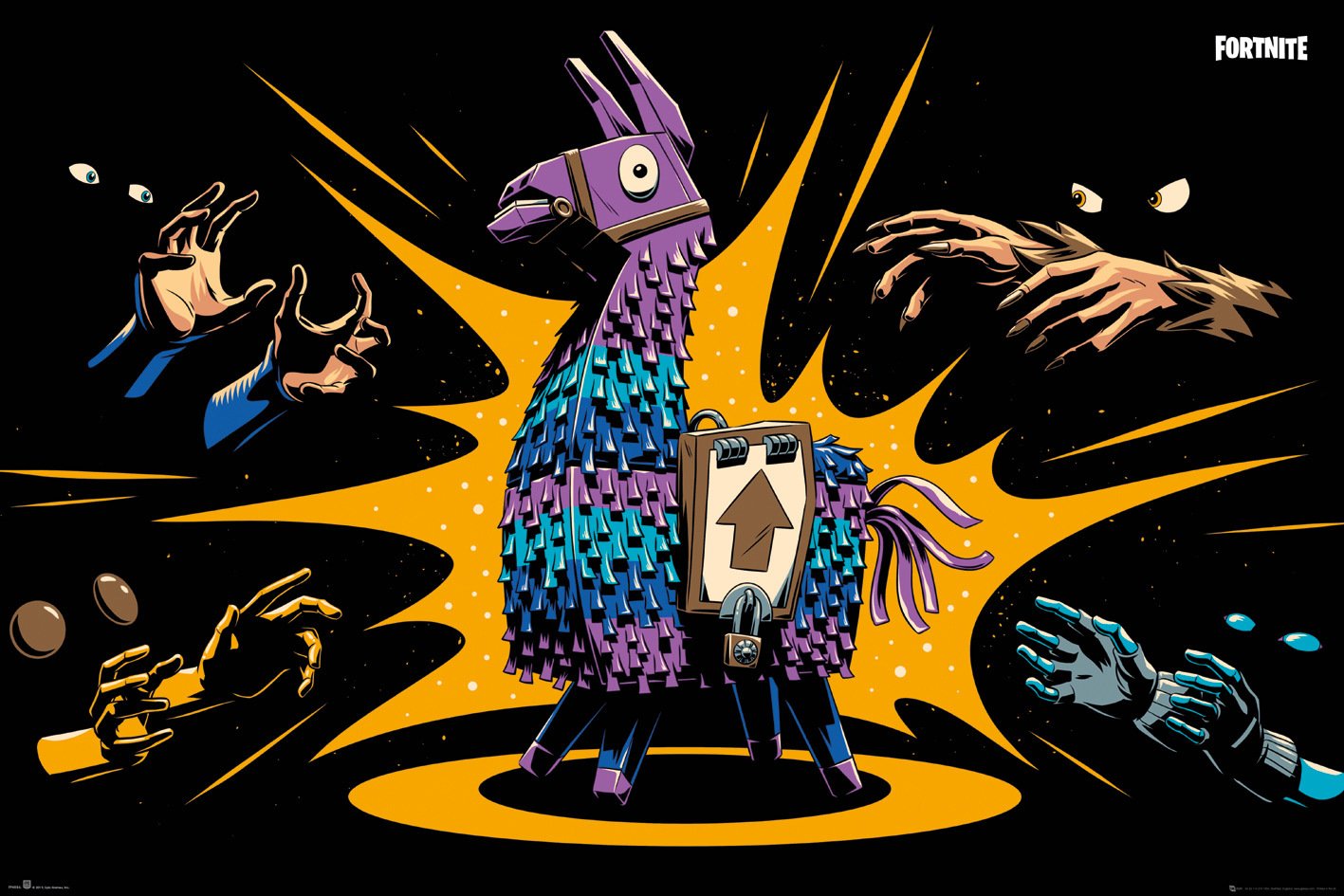 Fortnite Video Game Loot Llama Maxi Poster