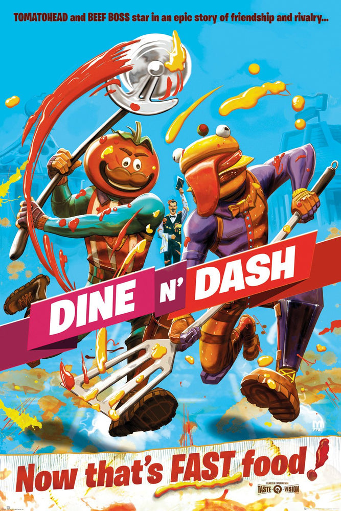 Fortnite Video Game Dine N Dash Maxi Poster