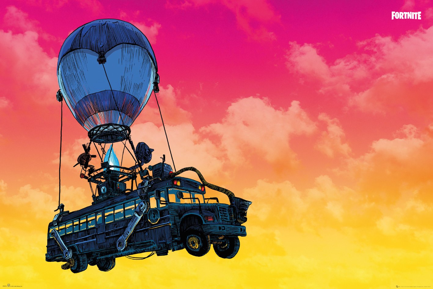 Fortnite Video Game Battle Bus Maxi Poster
