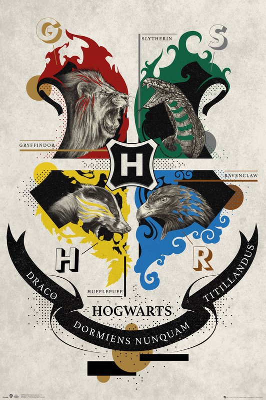 Harry Potter Animal Crest Maxi Poster
