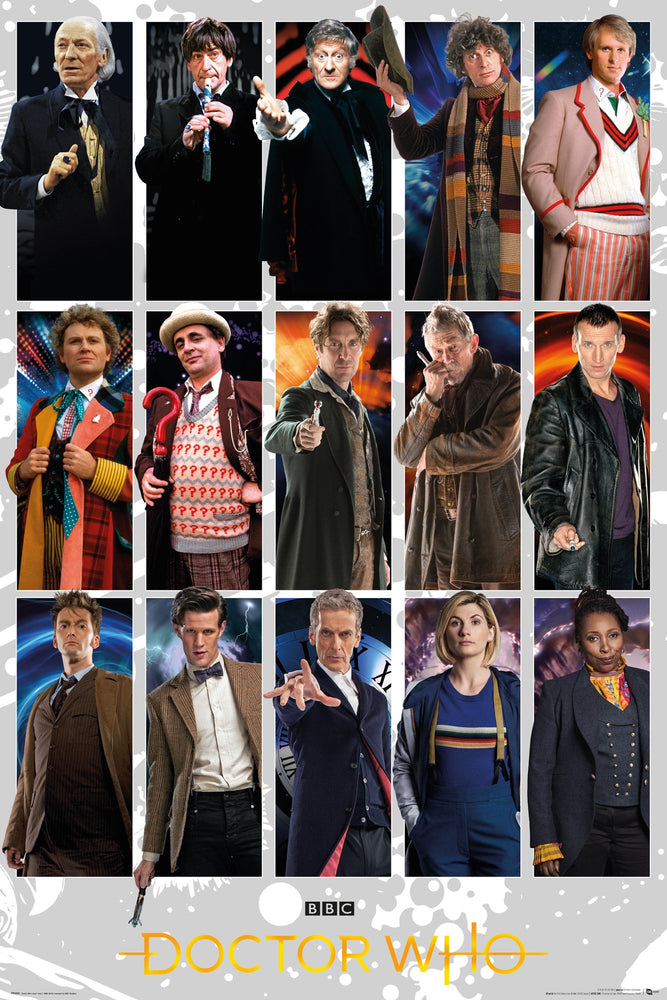 Doctor Who All The Doctor's Grid Maxi Poster