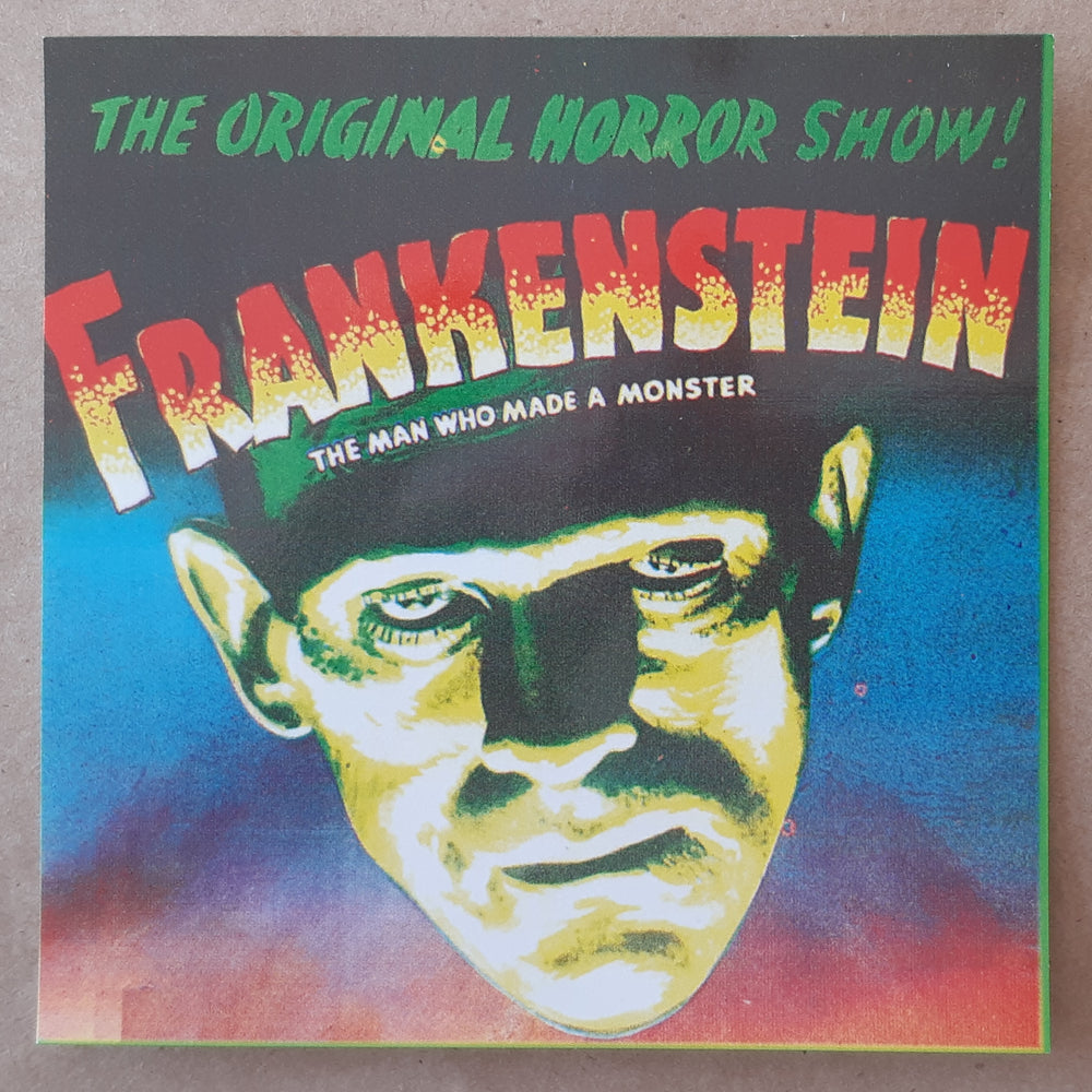 Frankenstein The Man Who Made A Monster 10cm Square Vinyl Sticker