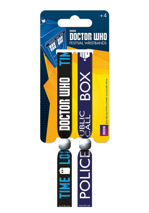 Doctor Who Call Box Set Of Two Festival Wristbands