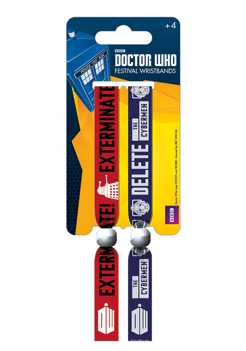 Doctor Who Monsters Set Of Two Festival Wristbands
