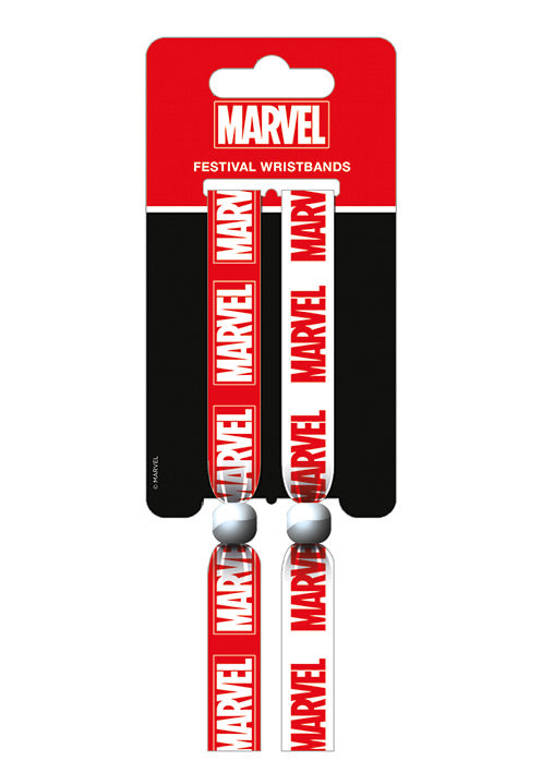 Marvel Logo Set Of Two Festival Wristbands