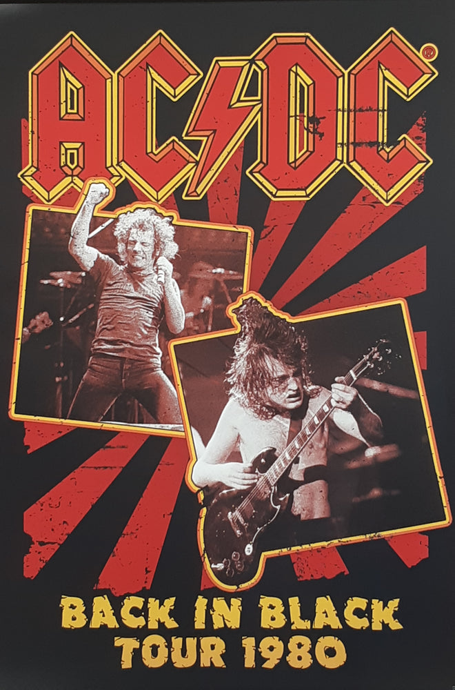 AC/DC  Back In Black Tour 1980 Maxi Poster