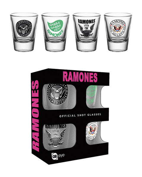 Ramones Official 4 Shot Glasses Pack