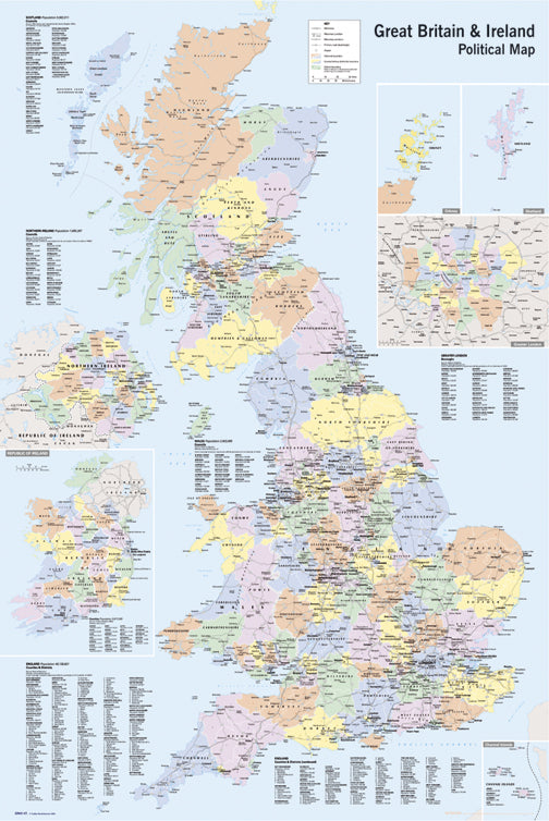 United Kingdom Map Maxi Poster