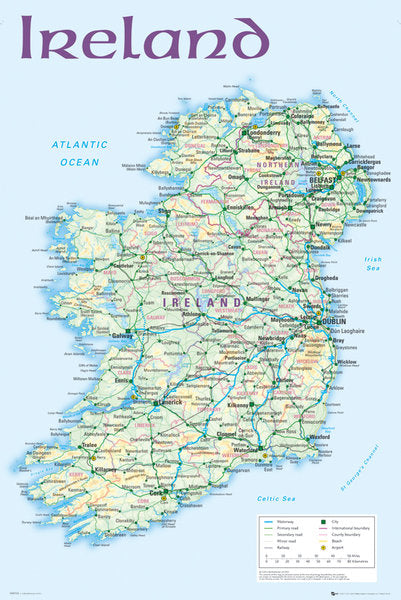 Ireland Map Maxi Poster