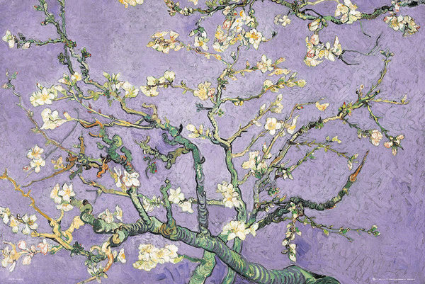 Vincent Van Gogh Purple Almond Blossom Art Maxi Poster