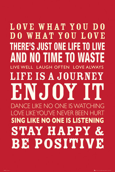 Life Is A Journey Inspirational Quotes Maxi Poster