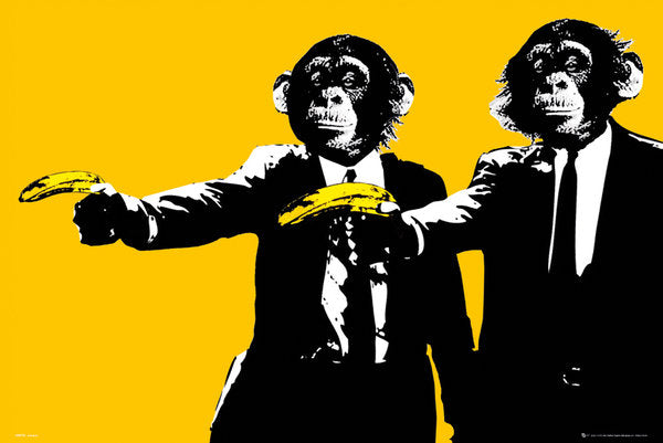 Monkeys Pulp Bananas Maxi Poster