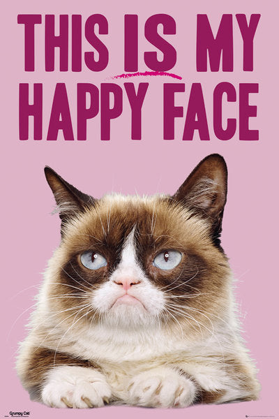 Grumpy Cat This Is My Happy Face Maxi Poster