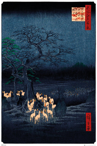 Hiroshige New Year's Eve Foxfire Maxi Poster