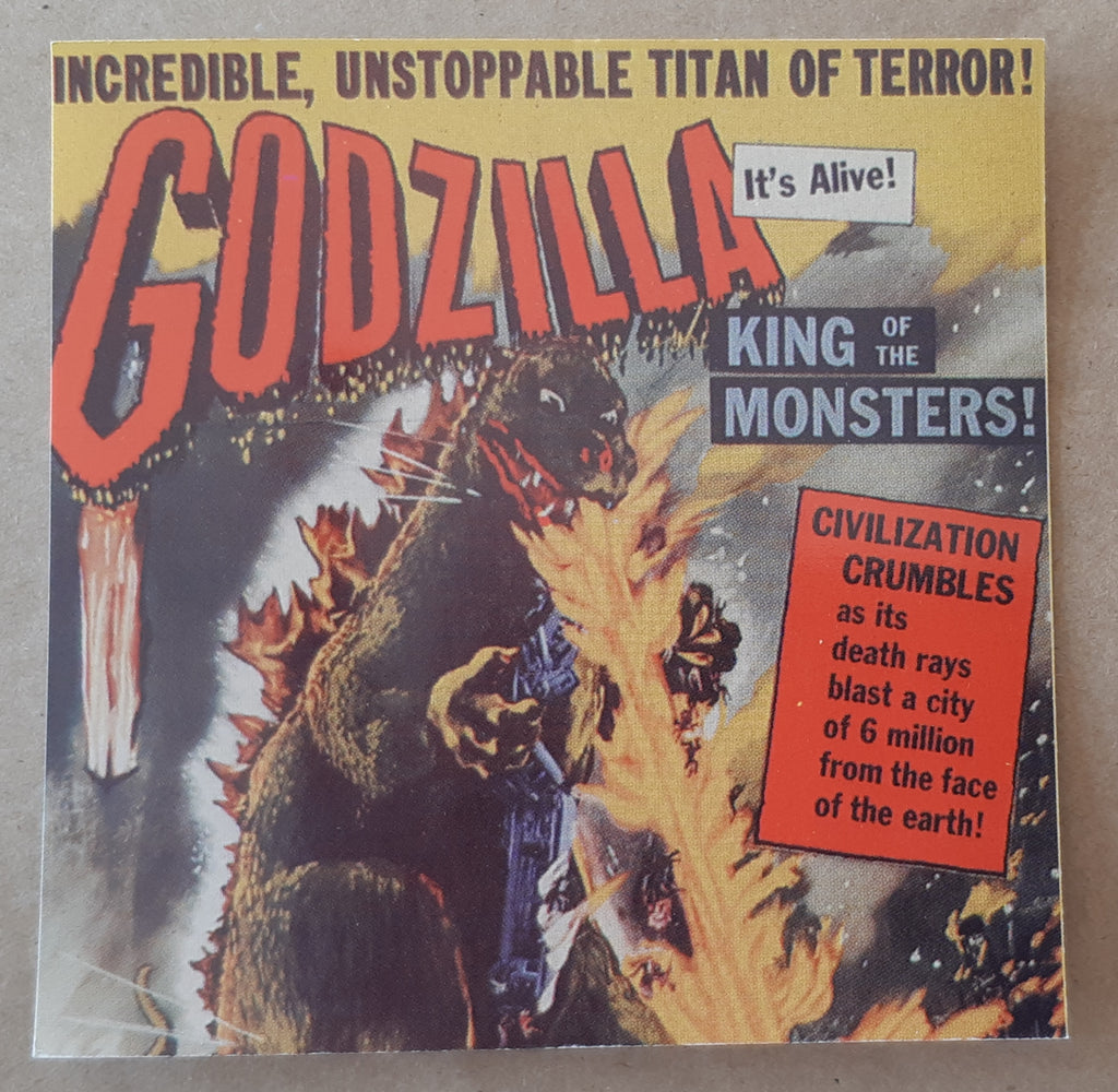 Godzilla King Of The Monsters 10cm Square Vinyl Sticker