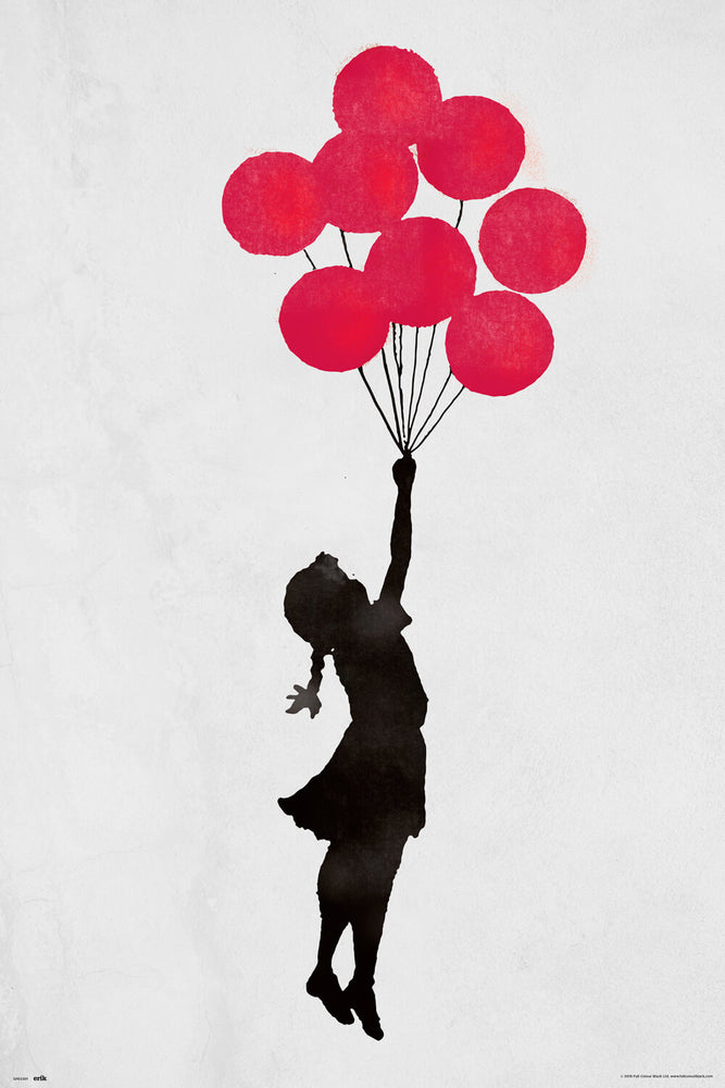 Brandalised Girl With Balloons Art Maxi Poster
