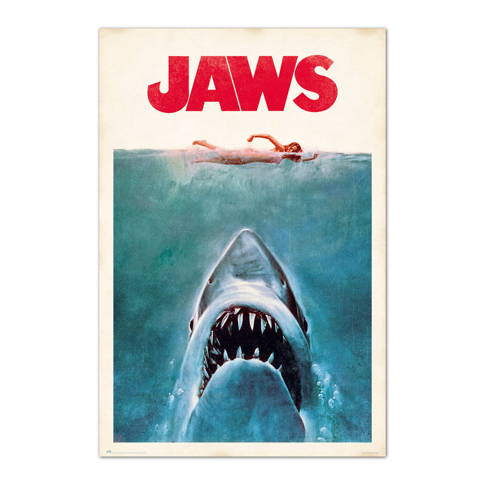 Jaws One Sheet Photo Framed Maxi Poster