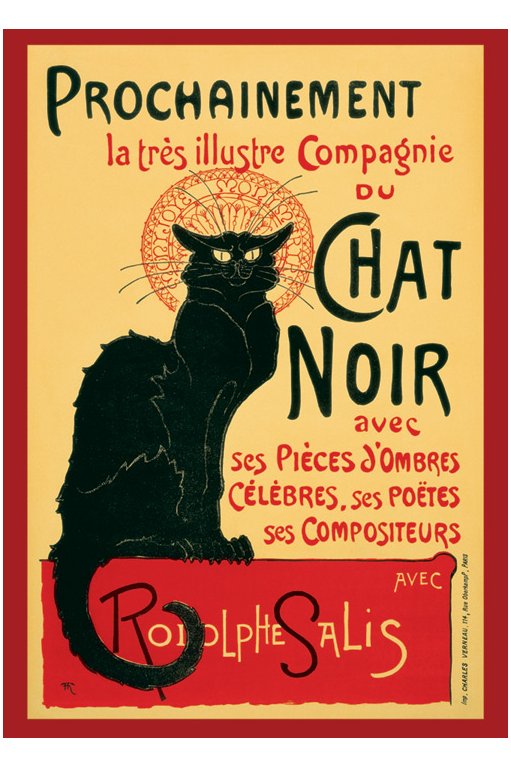 Le Chat Noir French The Black Cat Montmartre 100x140cm Giant Poster