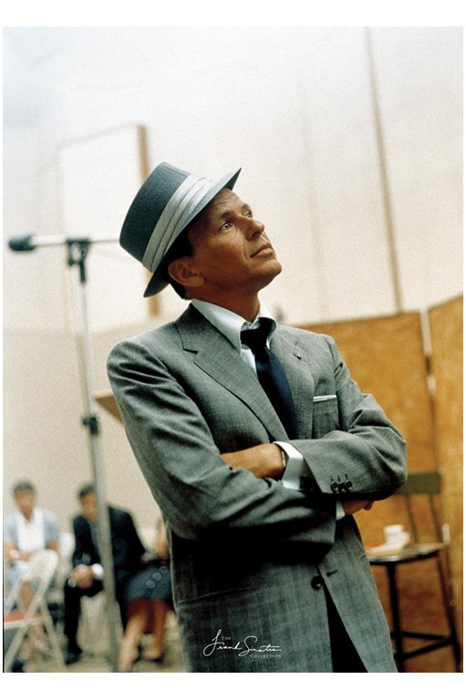 Frank Sinatra In The Studio Colour 100x140cm Vintage Giant Poster