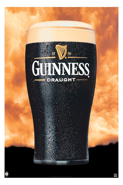Guinness Draught Beer Pint Surge 100x140cm Giant Poster