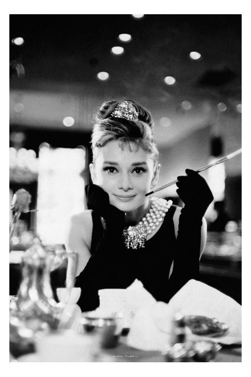 Audrey Hepburn Breakfast At Tiffany's Black And White 100x140cm Giant Poster