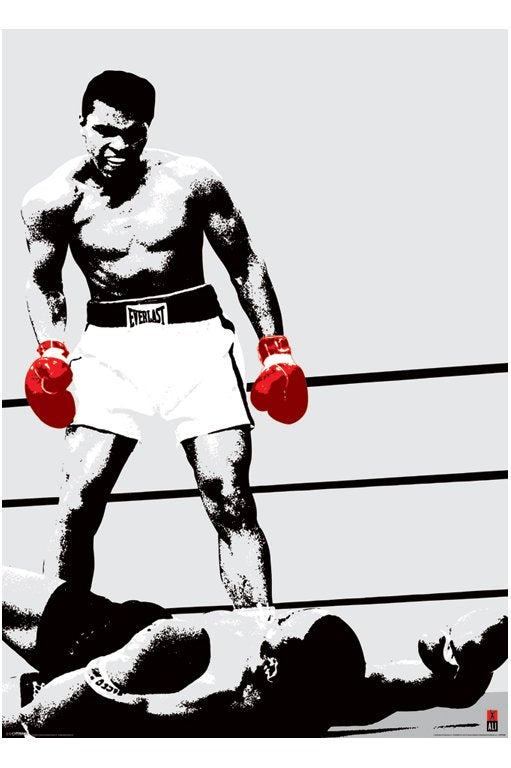 Muhammad Ali Red Gloves Knockdown 100x140cm Giant Poster