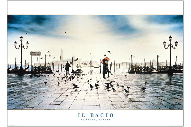Il Bacio Venezia The Kiss In Venice 100x140cm Giant Poster