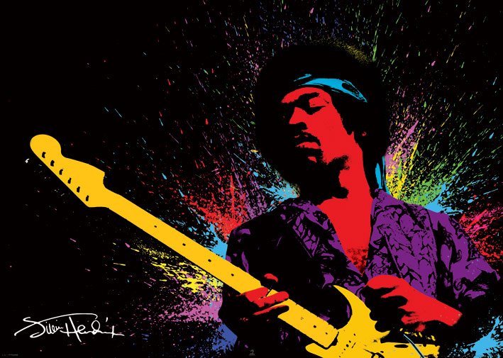 Jimi Hendrix Paint 100x140cm Psychedelic Giant Poster