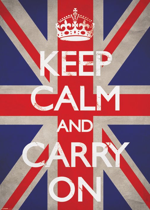 Keep Calm And Carry On Union Jack 100x140cm Giant Poster