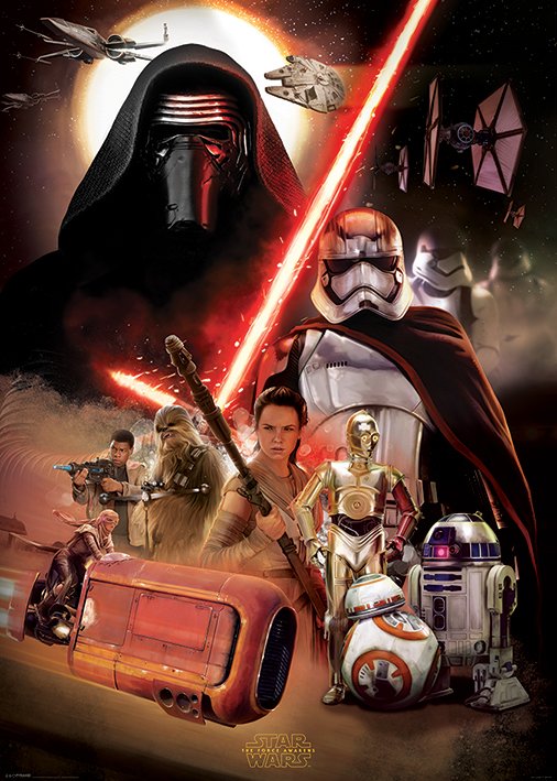 Star Wars Episode VII Characters Montage 100x140cm Giant Poster