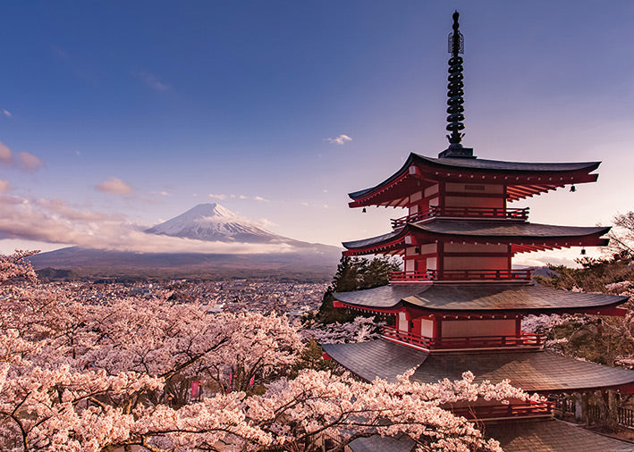 Mount Fuji Japan Blossom 100x140cm Panoramic Giant Poster