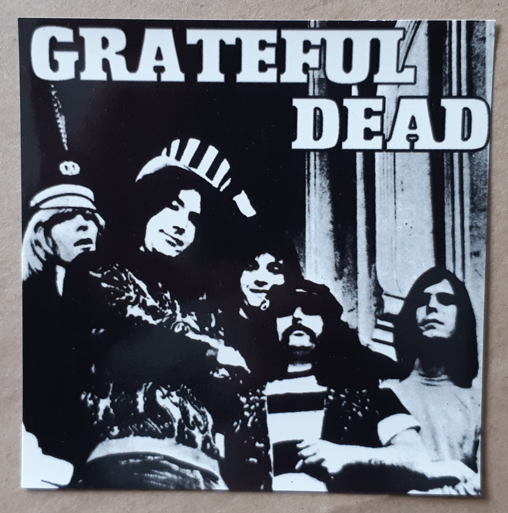 Grateful Dead Group B&W 10cm Square Vinyl Sticker