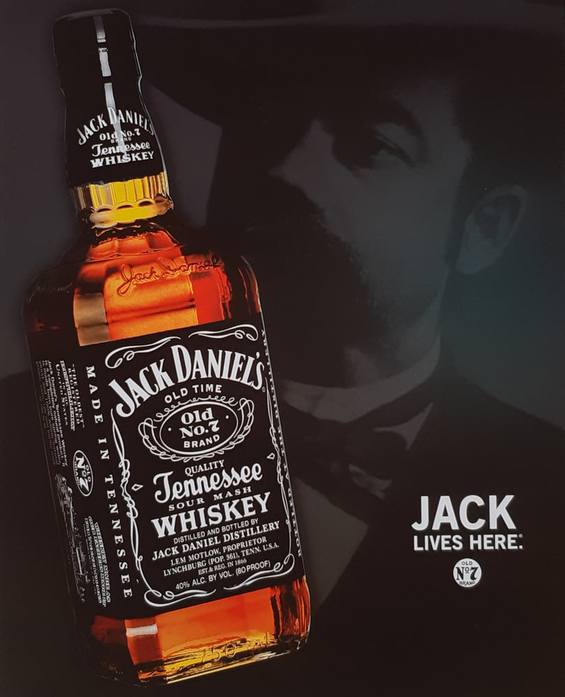 Jack Daniel's Lives Here Mini Poster Blockmount