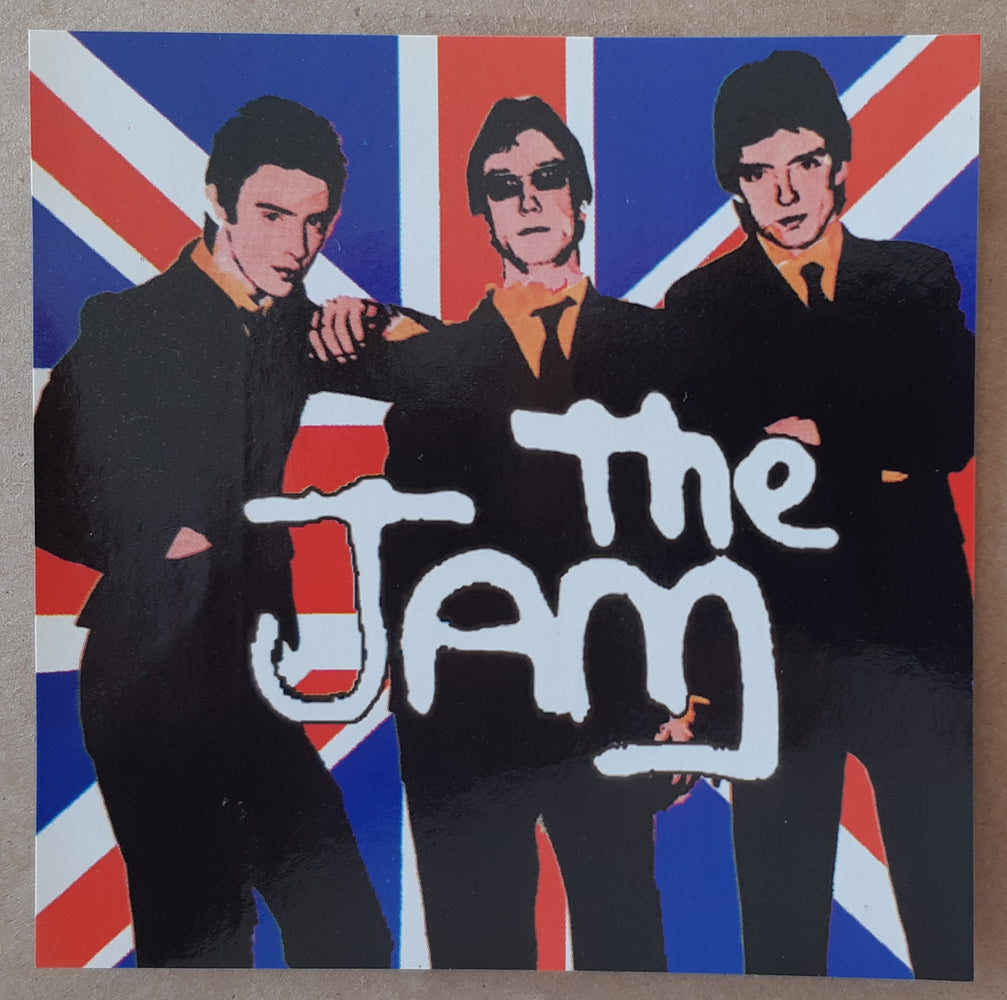 The Jam Union Jack 10cm Square Vinyl Sticker