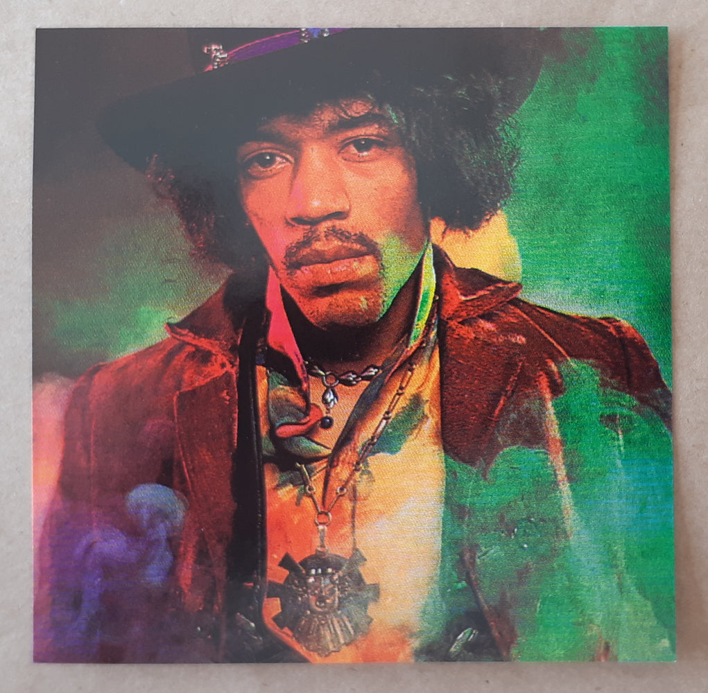 Jimi Hendrix Smoke 10cm Square Vinyl Sticker