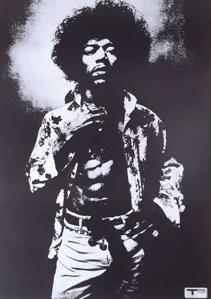 Jimi Hendrix Track Records Rare Maxi Poster Blockmount