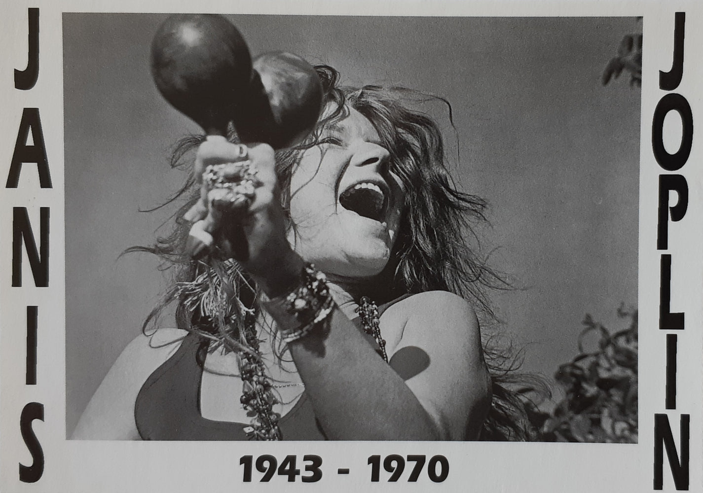 Janis Joplin Maracas 1943 - 1970 Postcard