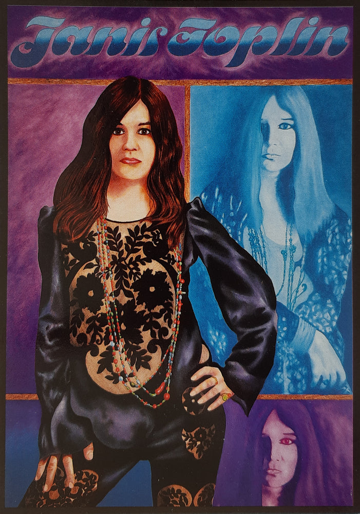 Janis Joplin Painting Postcard