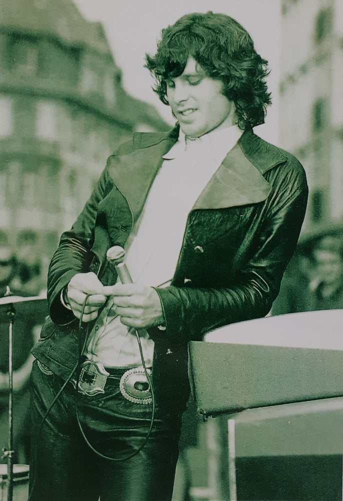 Jim Morrison Hands On Mike Postcard