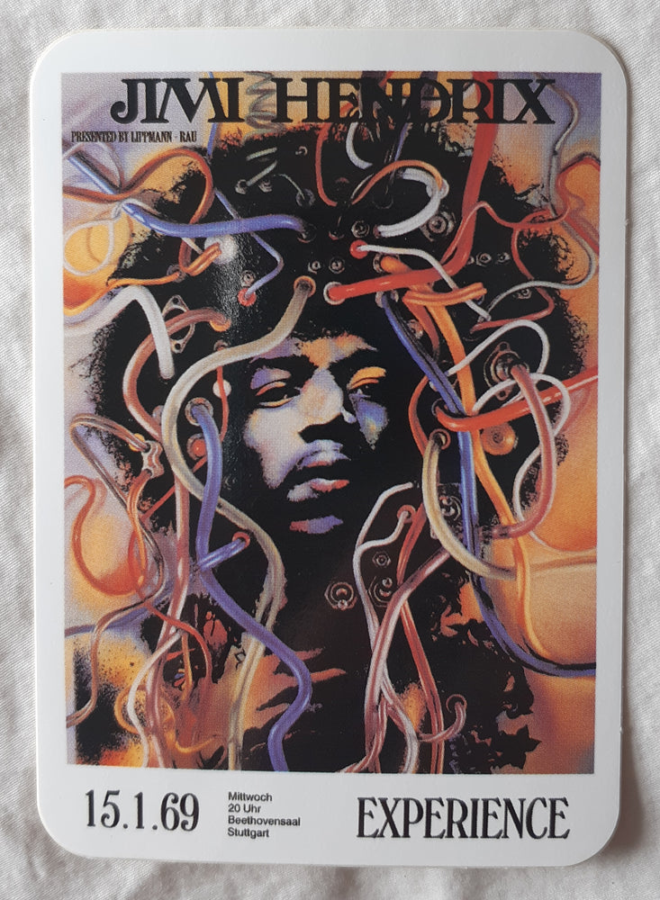 Jimi Hendrix Stuttgart Large Vinyl Sticker