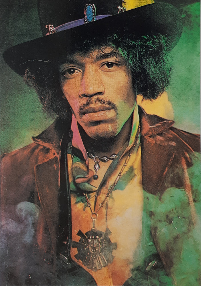 Jimi Hendrix Hat Postcard