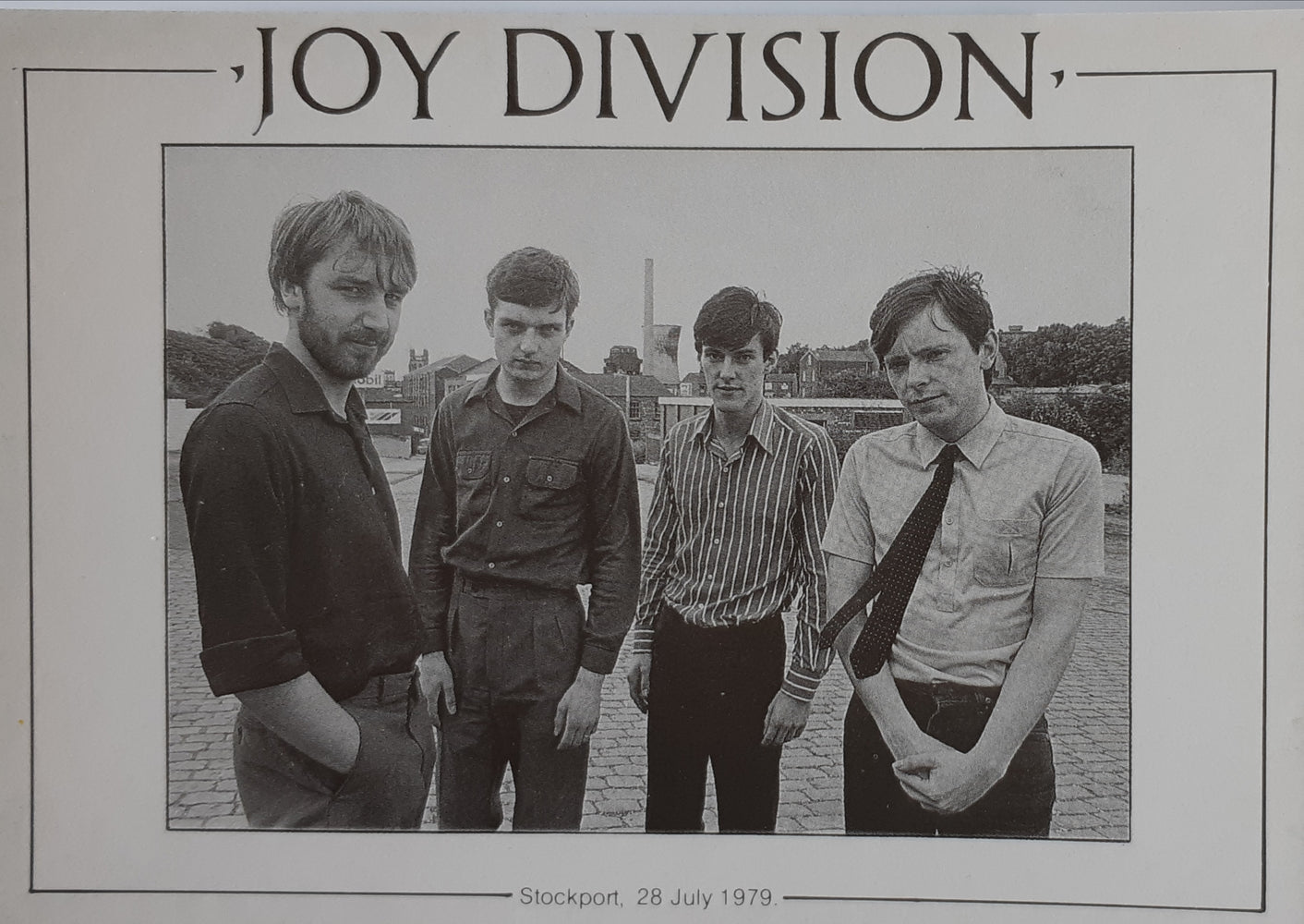 Joy Division Stockport 28 July 1979 Postcard