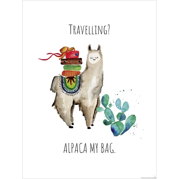 Travelling? Alpaca My Bags 30x40cm Animal Print