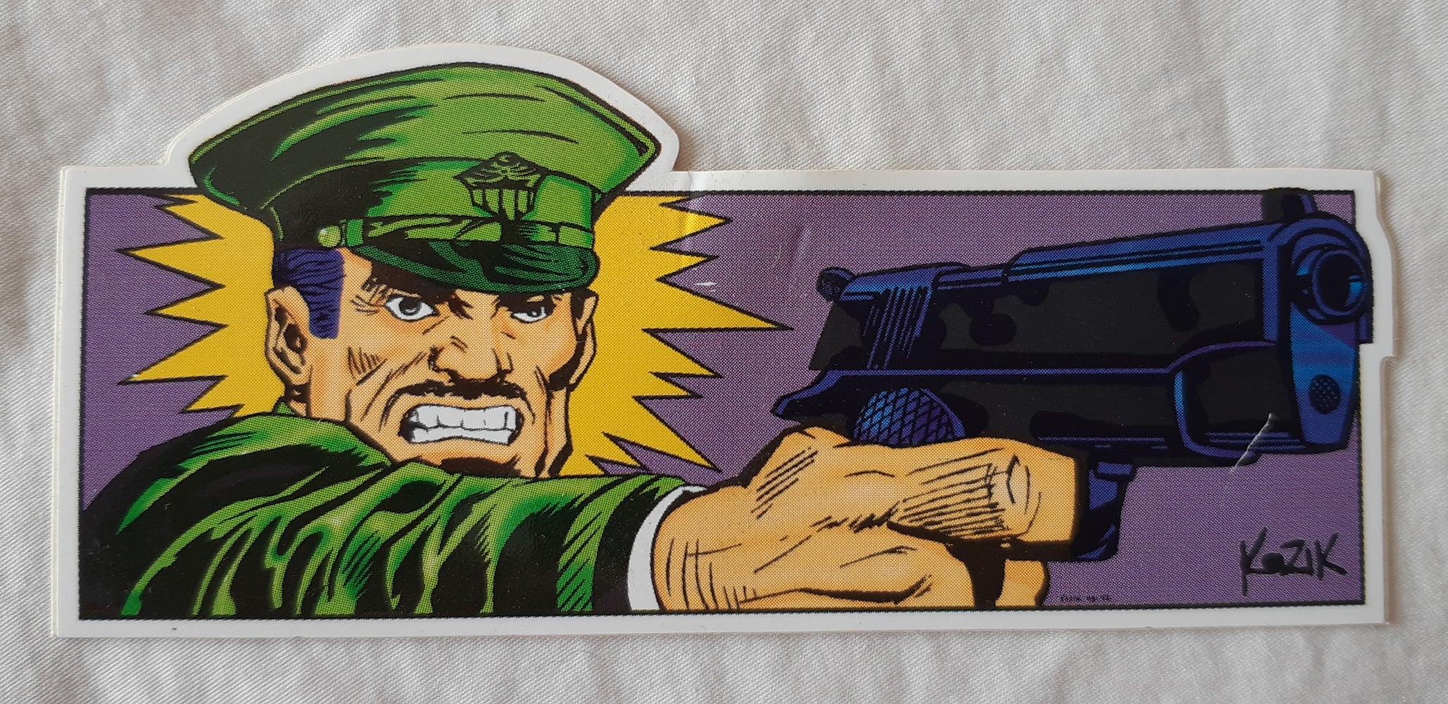 Frank Kozik Soldier With Gun Die Cut Vinyl Sticker