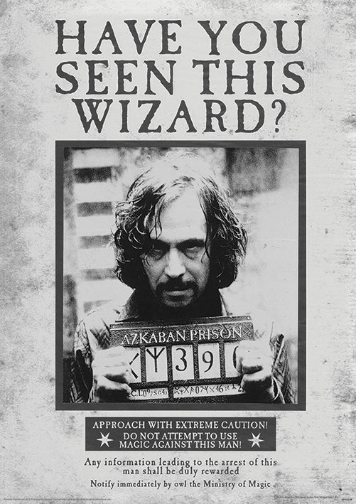 Harry Potter Sirius Wanted 30x40cm Movie Print