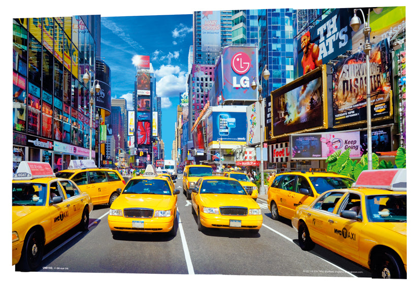 New York Taxis Large 3D Lenticular Poster