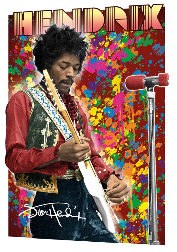 Jimi Hendrix Colours Large 3D Lenticular Poster